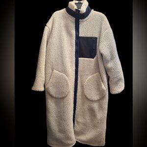 Reversible Black and Sherpa Winter Jacket